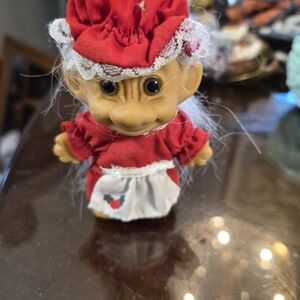 Trolls Red Holiday Kitchen Doll with White Apron